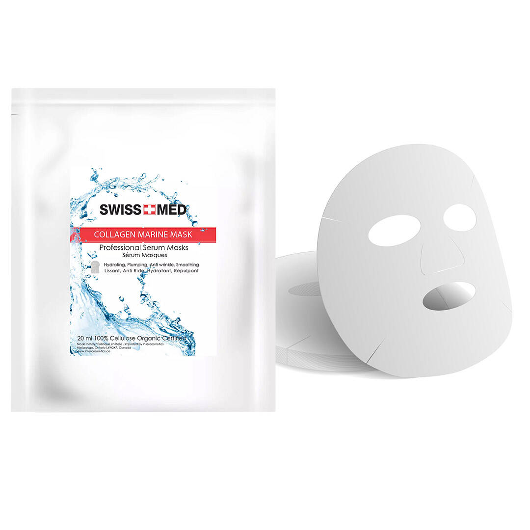 Collagen Marine Face & Neck Sheet Mask 10pc SWISS MED - Intercosmetics